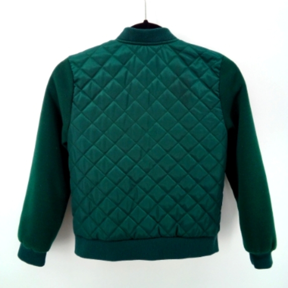North Zone Vegan Youth Kids Green Quilted Jacket L 10/12 2019 Collection Pockets - Picture 3 of 9